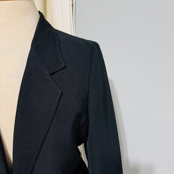 Gogogo FROM PARIS Black Button Front Blazer Women Size Large Career Formal - Picture 3 of 13
